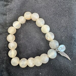 OMI Matt natural AGATE stone bead